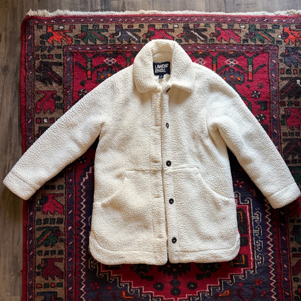 Lands End Teddy Fleece Coat